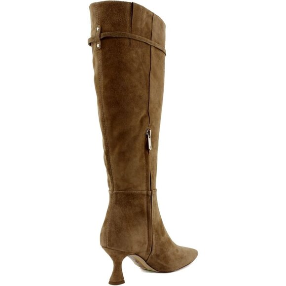 Women's Almond Taupe Platform Pumps Synthetic 7.5 Chic Evening Work - Picture 5 of 8